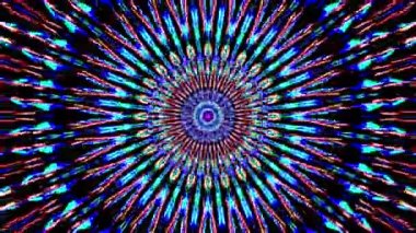 Siyah arkaplanda mavi yanıp sönen ışıkların hareketli yuvarlak şekli