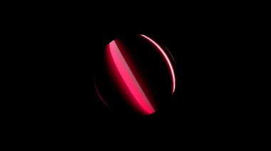 Siyah arkaplanda renkli yanıp sönen ışıkların hareketli çember şekli