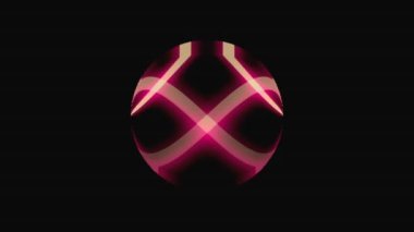 Siyah arkaplanda renkli yanıp sönen ışıkların hareketli çember şekli