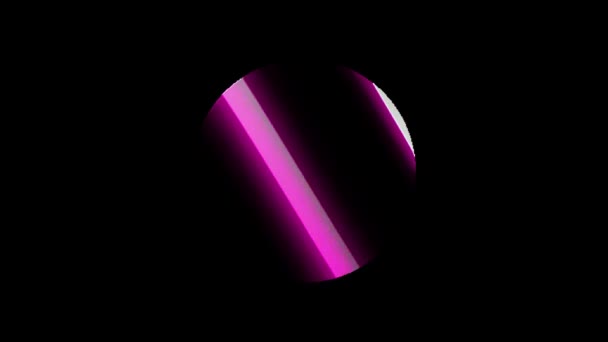 Animerad Cirkel Form Färgglada Blinkande Ljus Svart Bakgrund — Stockvideo
