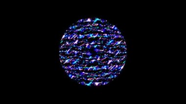 Siyah arkaplanda renkli yanıp sönen ışıkların hareketli çember şekli