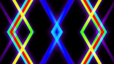 Çoklu renkte üç boyutlu çizgiler