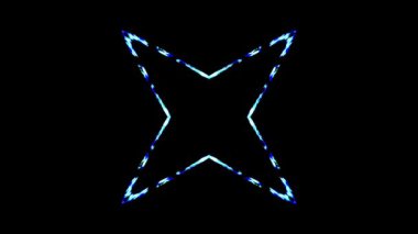 Siyah arka plan. Gösteri için, renkli animasyon parlak süsler. Yıldız çizgileri.