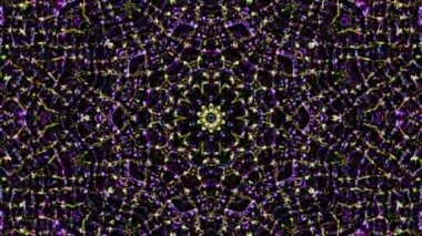 Parlak soyut ışık titreşimi çizgileri tam renk ve kaleydoskop.