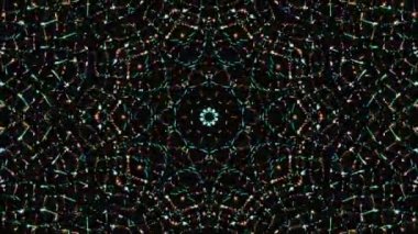 Parlak soyut ışık titreşimi çizgileri tam renk ve kaleydoskop.