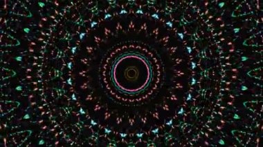 Parlak soyut ışık titreşimi çizgileri tam renk ve kaleydoskop.