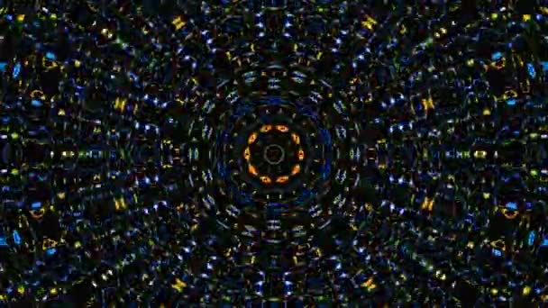 Bright Abstract Light Flickering Streaks Set Full Color Kaleidoscope — Stock Video