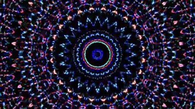 Parlak soyut ışık titreşimi çizgileri tam renk ve kaleydoskop.