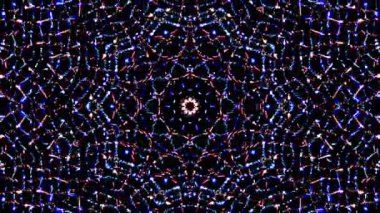 Parlak soyut ışık titreşimi çizgileri tam renk ve kaleydoskop.