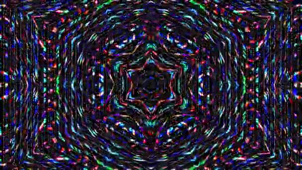 Brillantes Rayas Parpadeantes Luz Abstracta Todo Color Caleidoscopio — Vídeos de Stock