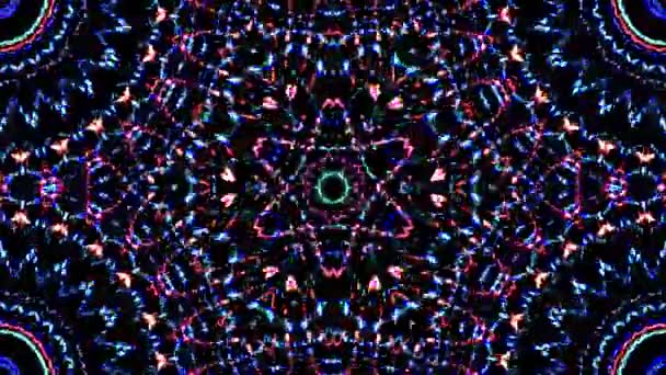 Strălucitoare Lumina Abstractă Pâlpâie Dungi Set Culoare Completă Caleidoscop — Videoclip de stoc
