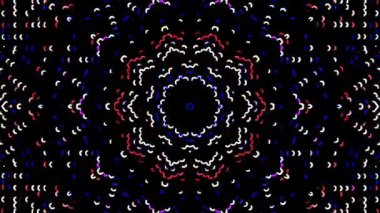 Parlayan güzel soyut bir kaleydoskop, ince hareketleri düzenleyen parlak bir ışık.