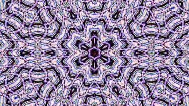 Parlayan güzel soyut bir kaleydoskop, ince hareketleri düzenleyen parlak bir ışık.