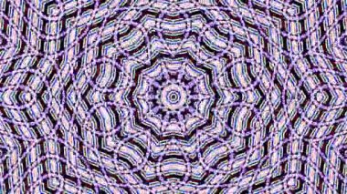 Parlayan güzel soyut bir kaleydoskop, ince hareketleri düzenleyen parlak bir ışık.