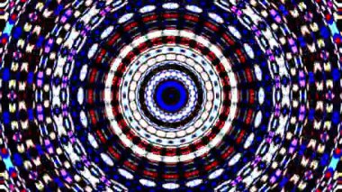 Parlayan güzel soyut bir kaleydoskop, ince hareketleri düzenleyen parlak bir ışık.