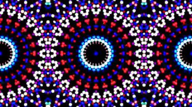 Parlayan güzel soyut bir kaleydoskop, ince hareketleri düzenleyen parlak bir ışık.