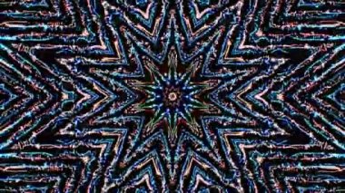 Parlayan güzel soyut bir kaleydoskop, ince hareketleri düzenleyen parlak bir ışık.