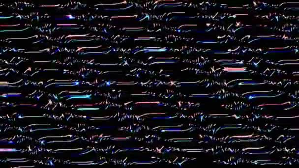美丽的视频摘要背景3D液态线在一个多色纹理水平 具有全色反射的流体 背景使动画 — 图库视频影像