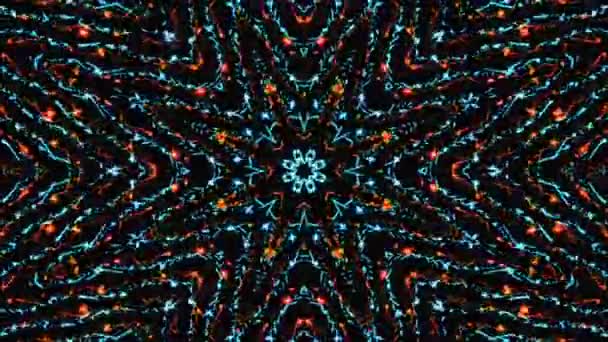 Mooie Abstracte Caleidoscoop Die Schijnt Een Stralend Licht Dat Subtiele — Stockvideo