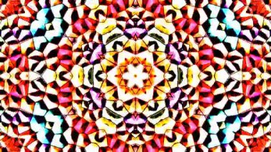 Parlayan güzel soyut bir kaleydoskop, ince hareketleri düzenleyen parlak bir ışık.