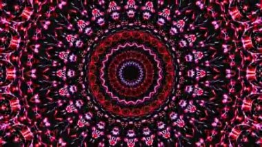 Parlayan güzel soyut bir kaleydoskop, ince hareketleri düzenleyen parlak bir ışık.