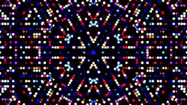 Schönes Abstraktes Kaleidoskop Das Leuchtet Ein Strahlendes Licht Das Die — Stockvideo