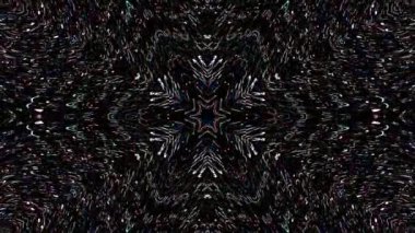 Kırmızı mavi renkli soyut Kaleydoskop deseni. Sihirli mandala. 4k