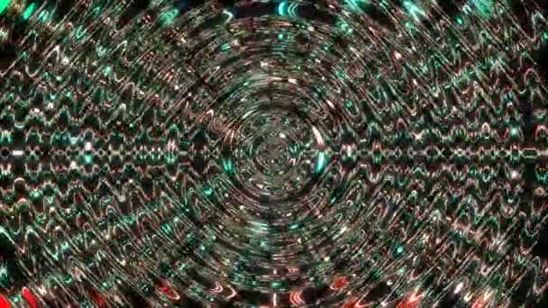 Cahaya Abstrak Terang Mengatur Warna Penuh Kaleidoskop Latar Belakang Hitam — Stok Video