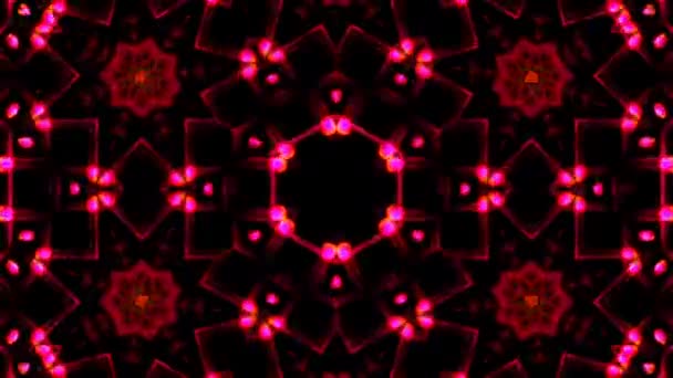 Helles Abstraktes Licht Voller Farbe Kaleidoskop Schwarzer Hintergrund — Stockvideo