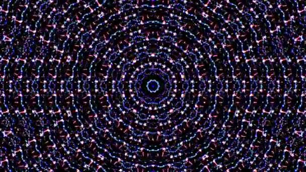 Φωτεινό Αφηρημένο Φως Που Διέπει Πλήρες Χρώμα Καλειδοσκόπιο Μαύρο Φόντο — Αρχείο Βίντεο