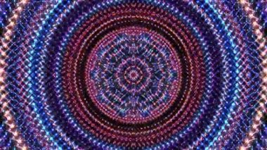 Tam rengi yöneten parlak soyut ışık, kaleydoskop, siyah arkaplan