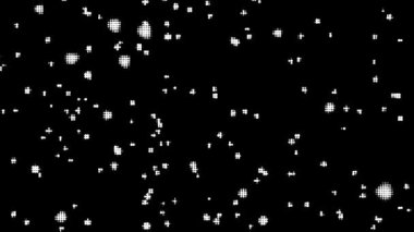 animasyonlu noktalar siyah arkaplanda renkli yanıp sönen ışıklar şeklinde