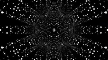 Kırmızı mavi renkli soyut Kaleydoskop deseni. Sihirli mandala. 4k
