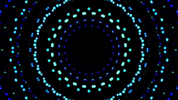 Resumen Patrón Caleidoscopio Con Colores Azules Rojos Mandala Mágica — Vídeo de stock