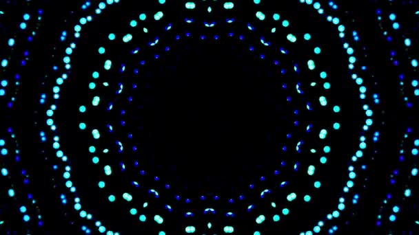Modello Astratto Caleidoscopio Con Colori Blu Rosso Mandala Magico — Video Stock