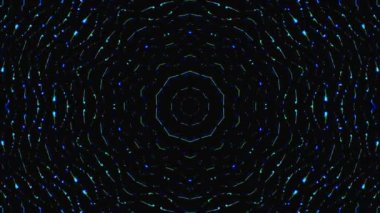 Kırmızı ve mavi renkli soyut Kaleydoskop deseni. Sihirli mandala. 4k