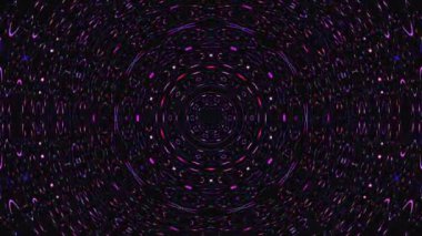 Kırmızı ve mavi renkli soyut Kaleydoskop deseni. Sihirli mandala. 4k