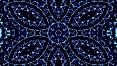 Soyut Kaleydoskop deseni tam renklerle. Sihirli mandala. 4k