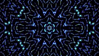 Soyut Kaleydoskop deseni tam renklerle. Sihirli mandala. 4k