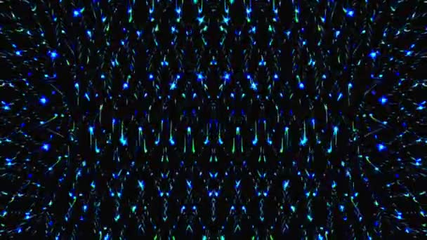Schöne Abstrakte Linien Leuchten Helles Licht Setzen Glatte Blaue Farbe — Stockvideo