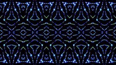 parlak parlak parlak ışık parlayan güzel soyut çizgiler siyah arkaplan üzerinde pürüzsüz mavi renk hareketi ayarlar