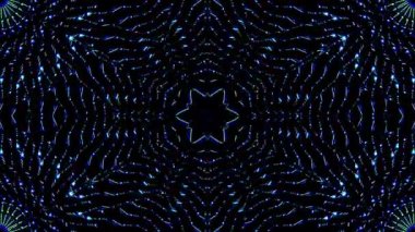 Soyut Kaleydoskop deseni tam renklerle. Sihirli mandala. 4k