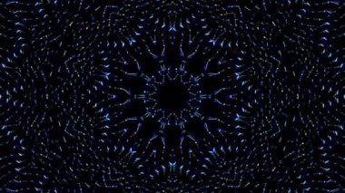 Soyut Kaleydoskop deseni tam renklerle. Sihirli mandala. 4k