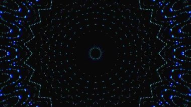 Soyut Kaleydoskop deseni tam renklerle. Sihirli mandala. 4k
