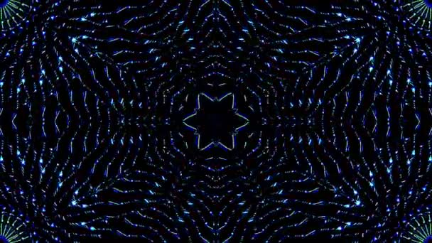 Pola Kaleidoskop Abstrak Dengan Warna Penuh Mandala Sihir — Stok Video