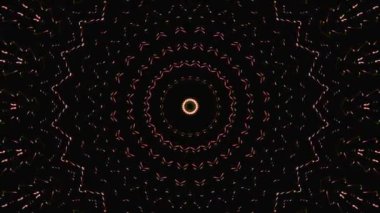Soyut Kaleydoskop deseni tam renklerle. Sihirli mandala. 4k
