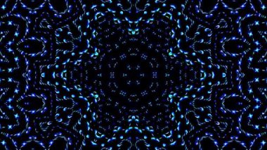 Soyut Kaleydoskop deseni tam renklerle. Sihirli mandala. 4k