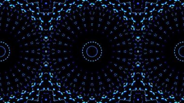 Soyut Kaleydoskop deseni tam renklerle. Sihirli mandala. 4k