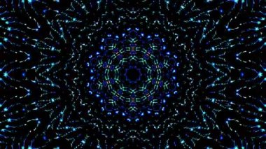Soyut Kaleydoskop deseni tam renklerle. Sihirli mandala. 4k
