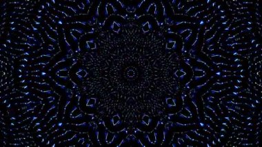 Soyut Kaleydoskop deseni tam renklerle. Sihirli mandala. 4k
